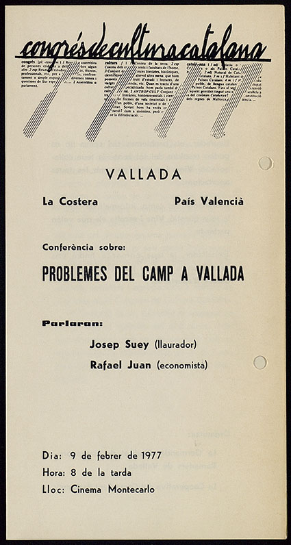 Conferència - Problema al camp a Vallada -1 (Institut del Teatre)