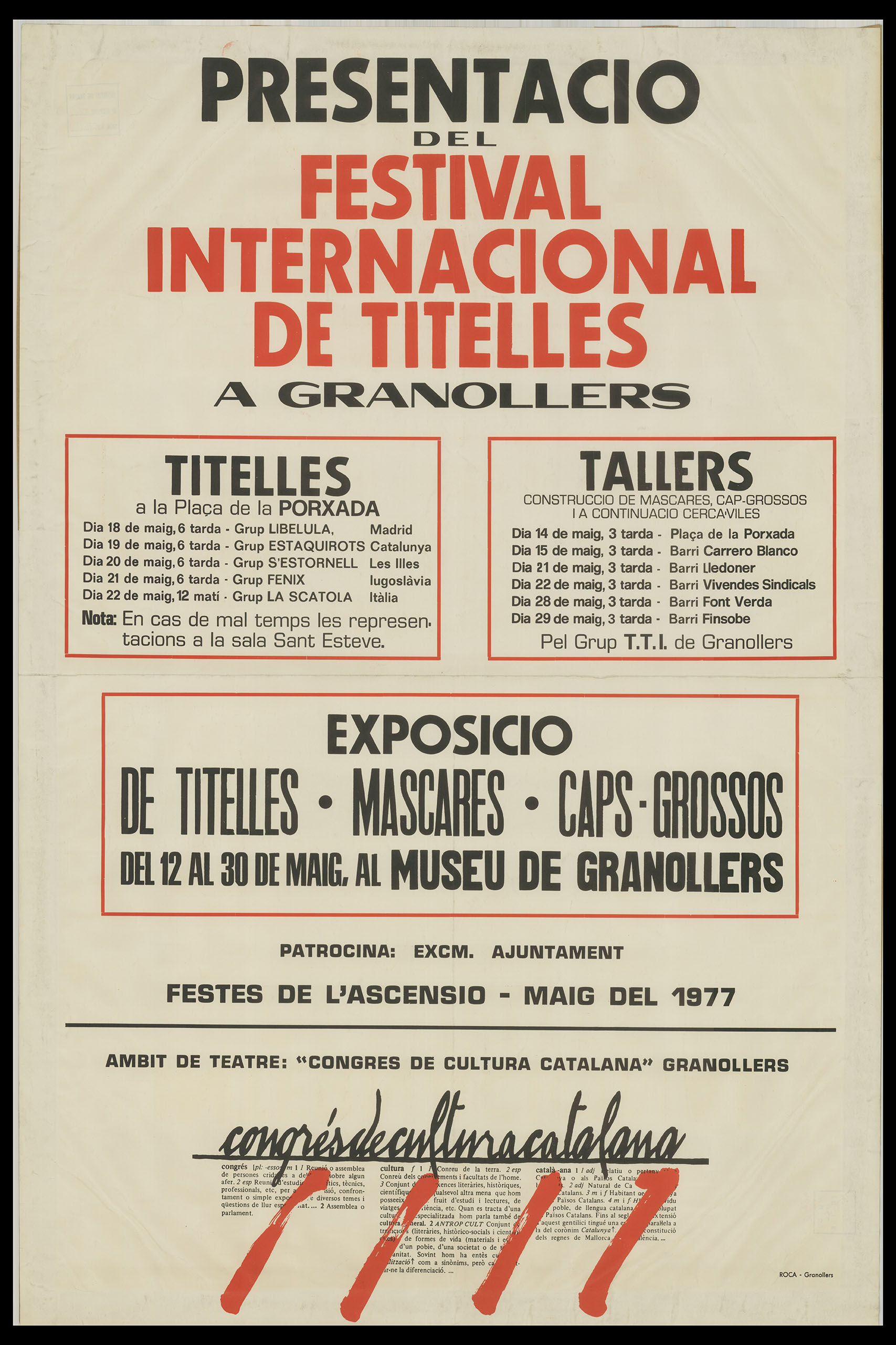 Festival Internacional de Titelles - Granollers (Institut del Teatre)