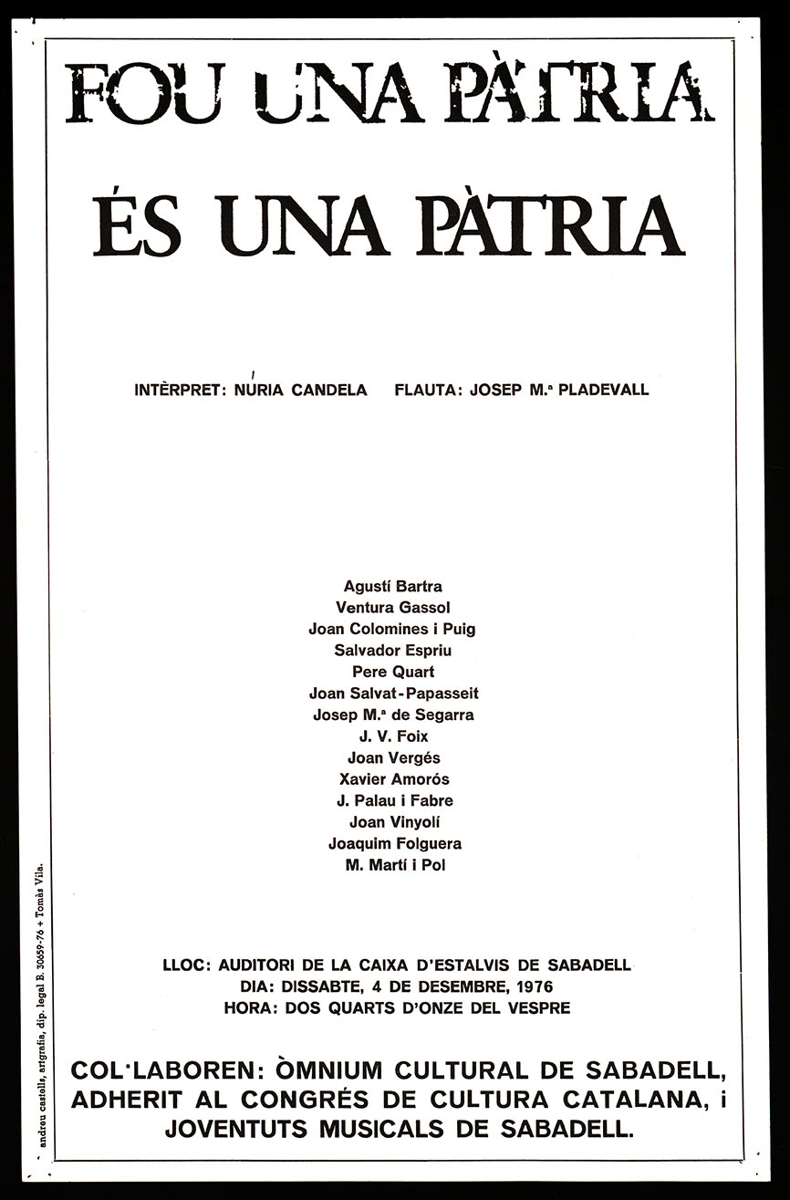 Recital de poesia - Sabadell(Institut del Teatre)